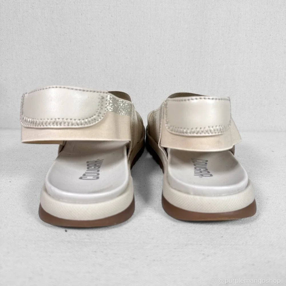 NWOT COUGAR Lucia Metallic Leather Trim Slingback‎ Sandals | Women 7M